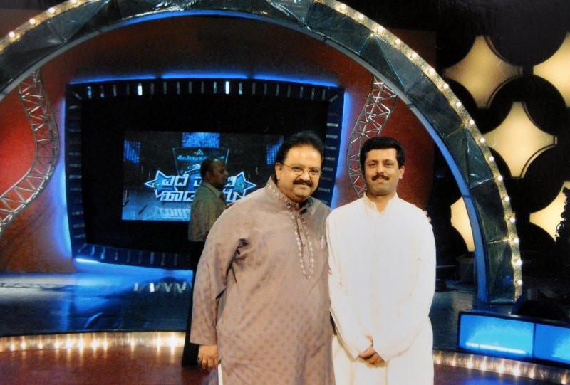 Invited as Guest Judge - Keerti with S P Balasubramaniam at the TV reality show 