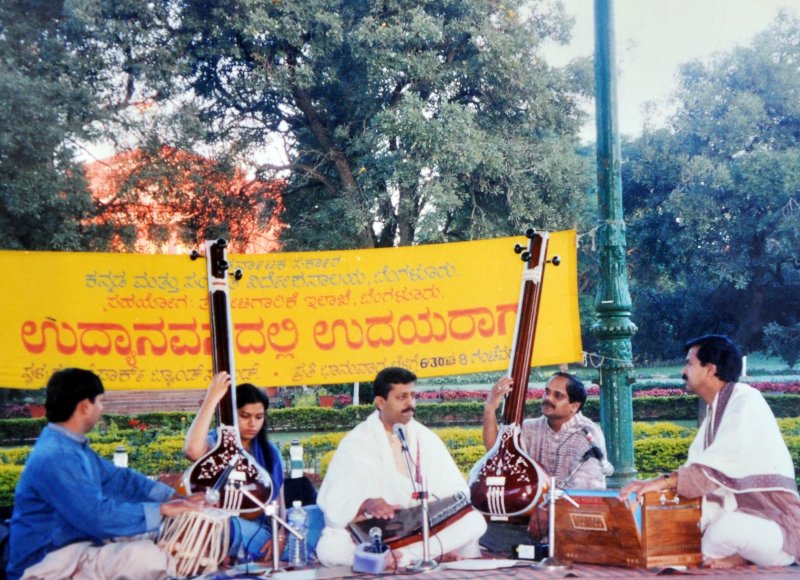 Morning raag recital at Cubbon Park